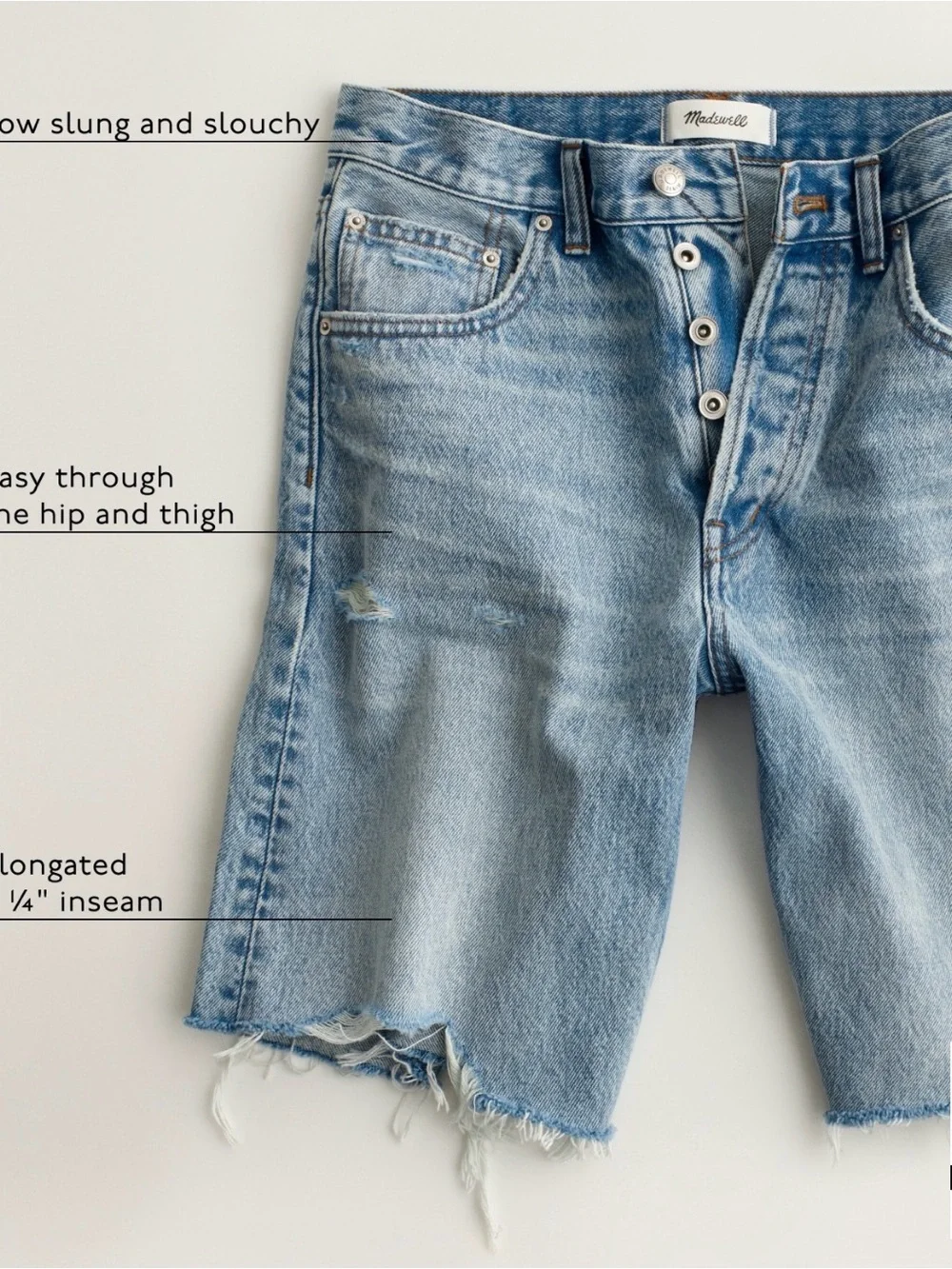 Madewell The Essex Long Baggy Short (Londe Wash)